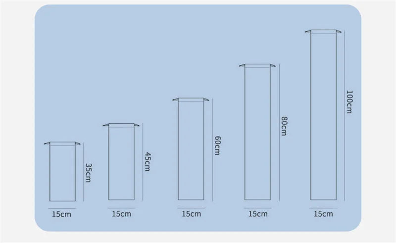 StoBag 10/5 Uds. Bolsas largas de nailon negro con cordón impermeable a prueba de polvo paraguas almacenamiento de embalaje bolsa organizadora de viaje reutilizable