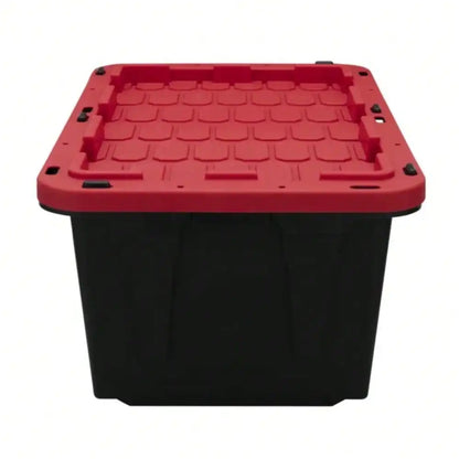 Caja de almacenamiento de gran capacidad con tapa con cierre a presión, adecuada para guardar zapatos, ropa y herramientas.