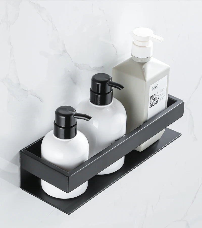 Estante de ducha de acero inoxidable, organizador, estante de almacenamiento para baño, soporte esquinero para champú, accesorios de Hardware de cocina montados en la pared