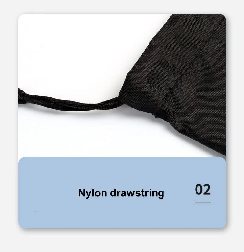 StoBag 10/5 Uds. Bolsas largas de nailon negro con cordón impermeable a prueba de polvo paraguas almacenamiento de embalaje bolsa organizadora de viaje reutilizable