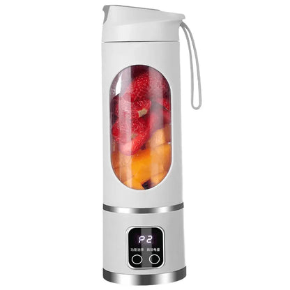Exprimidor eléctrico portátil para el hogar, minibotella exprimidora con carga inalámbrica USB, taza de 450ml, batidora de Mano Eléctrica