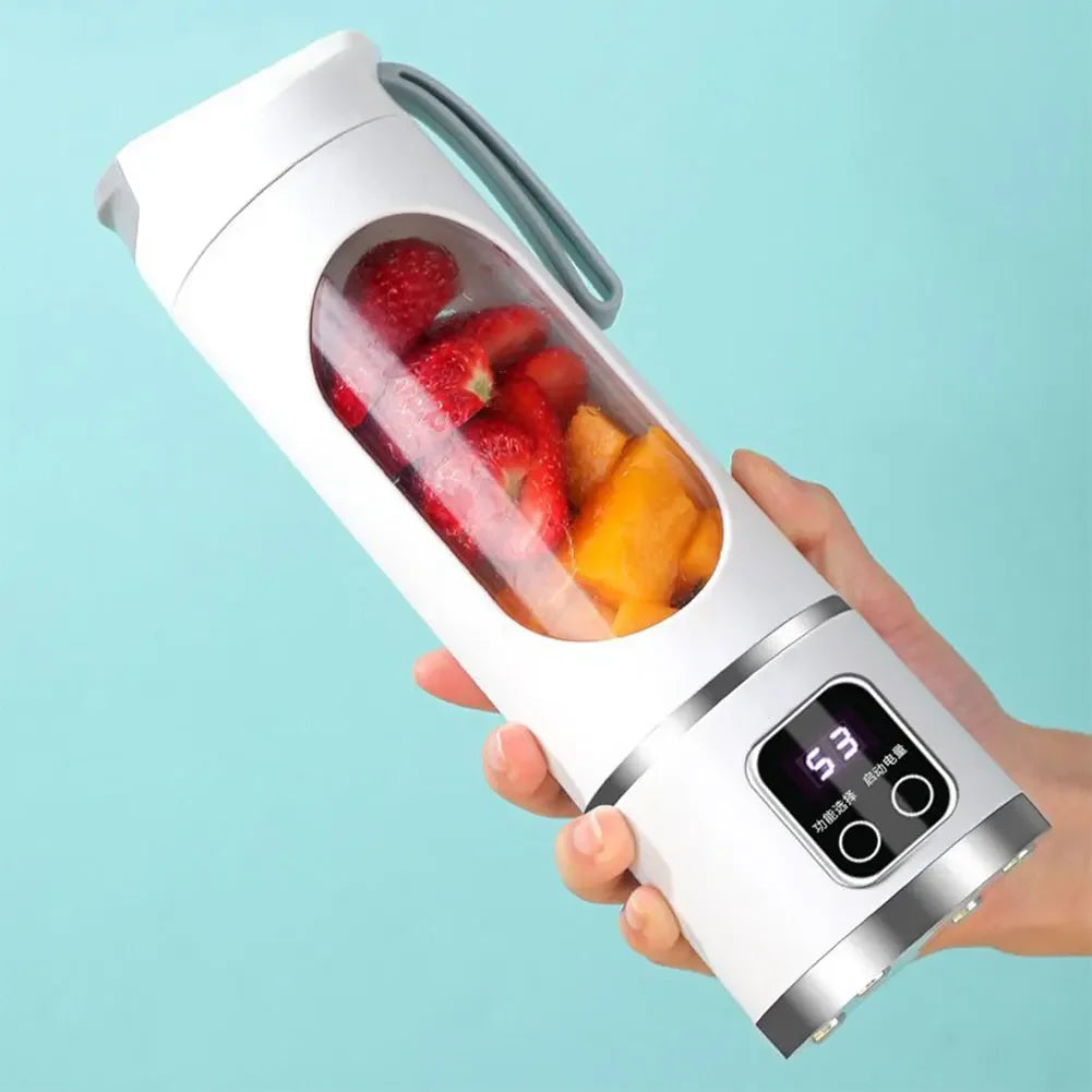 Exprimidor eléctrico portátil para el hogar, minibotella exprimidora con carga inalámbrica USB, taza de 450ml, batidora de Mano Eléctrica