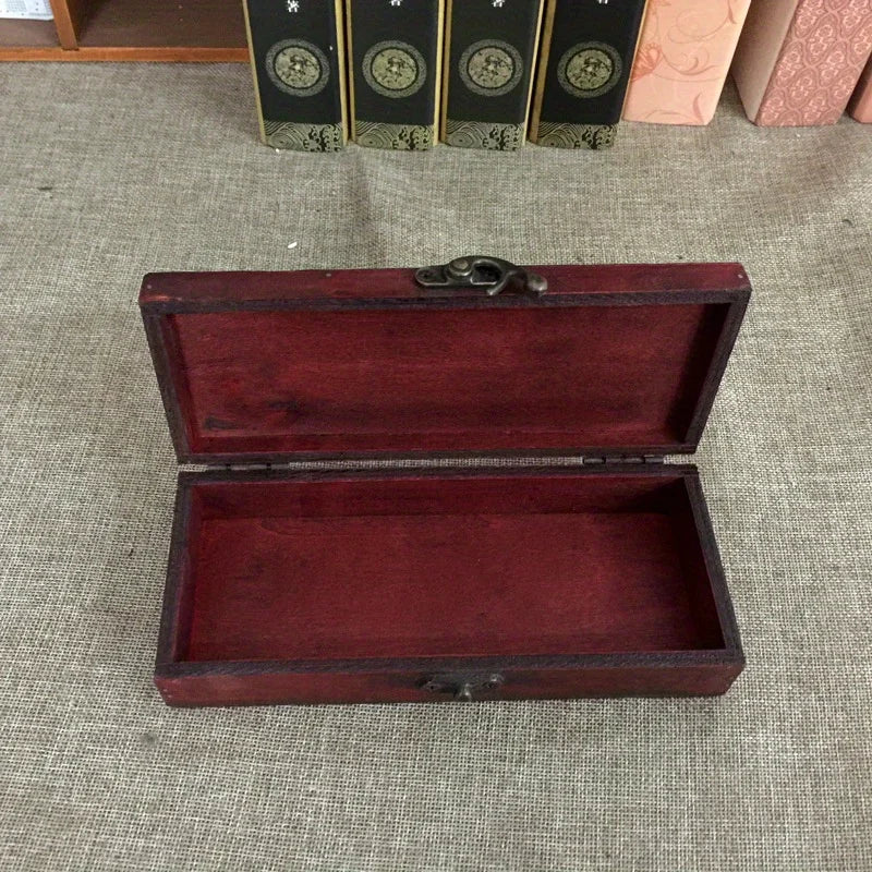 Caja de bolígrafos antigua Retro, organizador de almacenamiento de escritorio para joyería, suministros de oficina y artículos diversos, 1 ud.