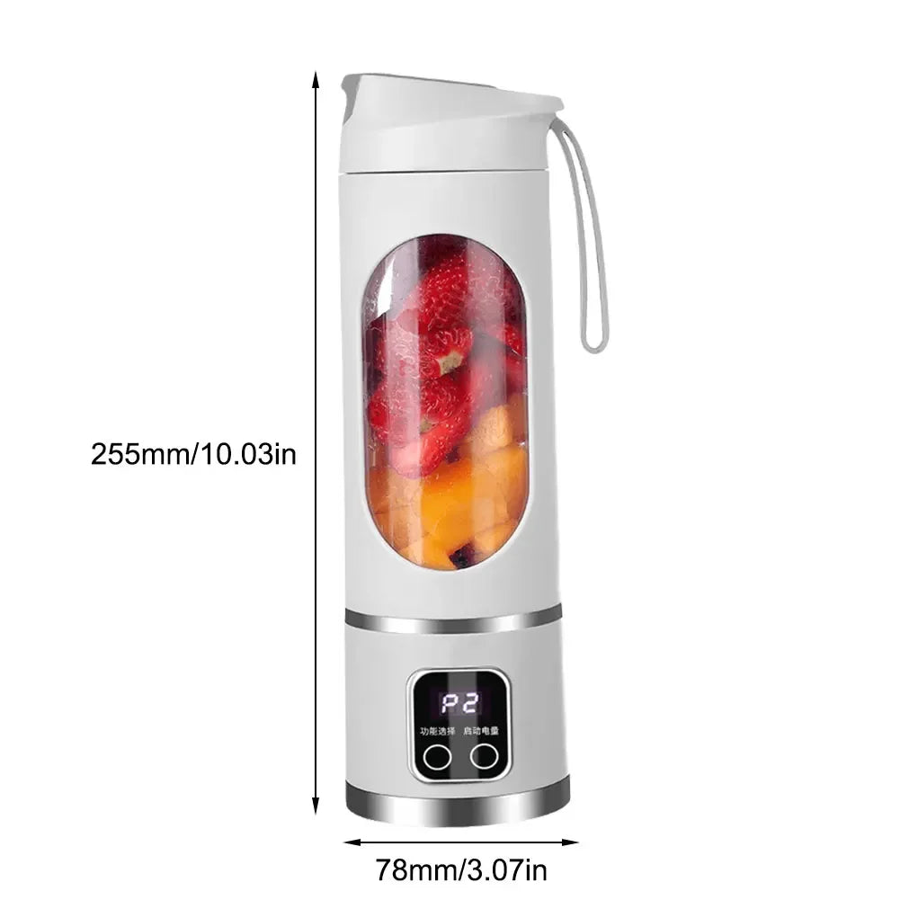 Exprimidor eléctrico portátil para el hogar, minibotella exprimidora con carga inalámbrica USB, taza de 450ml, batidora de Mano Eléctrica