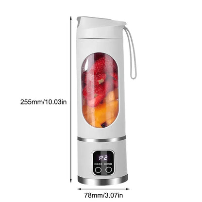 Exprimidor eléctrico portátil para el hogar, minibotella exprimidora con carga inalámbrica USB, taza de 450ml, batidora de Mano Eléctrica