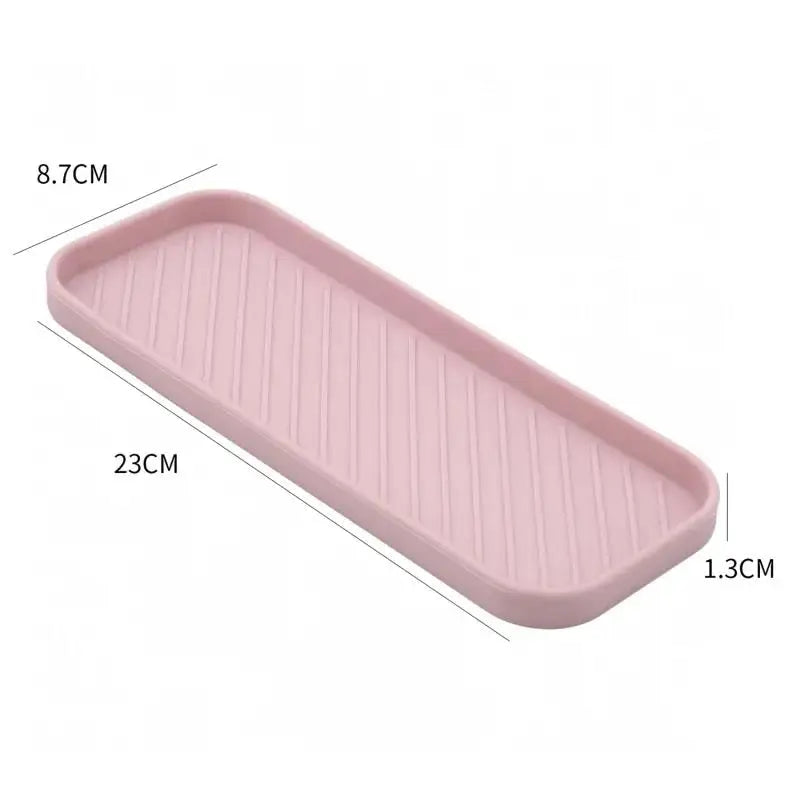 Bandeja de drenaje de silicona para vajilla, taza de agua, frutas, verduras, organizador de fregadero de cocina, soporte de esponja de almacenamiento, dispensador de jabón