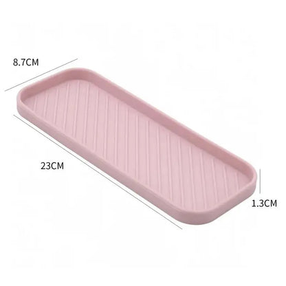 Bandeja de drenaje de silicona para vajilla, taza de agua, frutas, verduras, organizador de fregadero de cocina, soporte de esponja de almacenamiento, dispensador de jabón