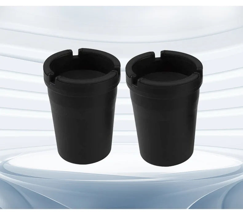 Cenicero sin humo Nuevo Cenicero automático de plástico PP Cenicero portátil para coche Ceniceros de reloj de arena Tamaño de suministro: 8*6*10,5 cm