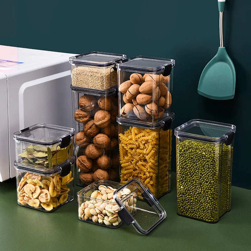 Tarro de grano para cocina, contenedor sellado, caja de mantenimiento fresco de alimentos, refrigerador, organizador, impermeable, duradero, sellado, gran capacidad, 1 ud.