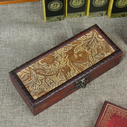 Caja de bolígrafos antigua Retro, organizador de almacenamiento de escritorio para joyería, suministros de oficina y artículos diversos, 1 ud.