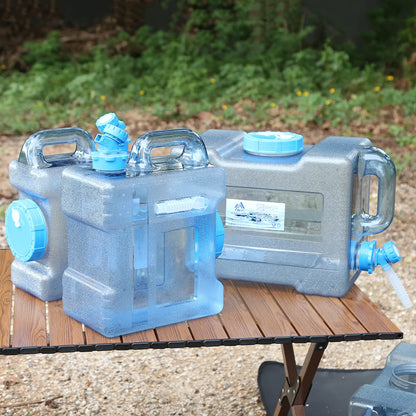 Contenedor de agua portátil con grifo, gran capacidad para acampar, almacenamiento de agua para cocinar, 6/8/13/18L