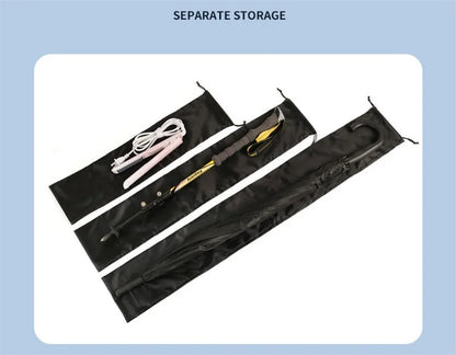 StoBag 10/5 Uds. Bolsas largas de nailon negro con cordón impermeable a prueba de polvo paraguas almacenamiento de embalaje bolsa organizadora de viaje reutilizable