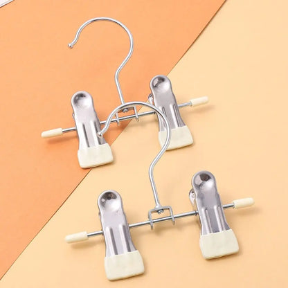 Clips antideslizantes para secado de ropa, soportes para botas 360 °   Clips giratorios para almacenamiento de sombreros, pinzas ajustables para ropa, Clip para pantalones de acero inoxidable