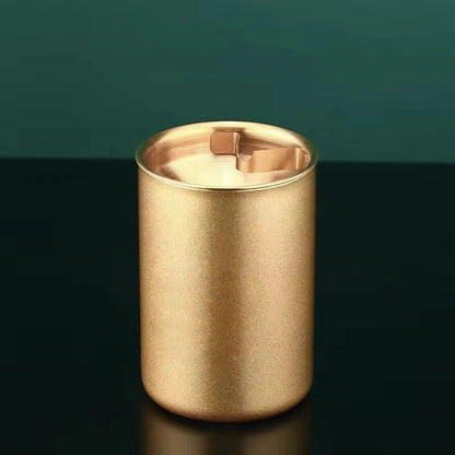 Embudo creativo de Cenicero de acero inoxidable con cubierta antimoscas y anticaída para uso doméstico y en coche