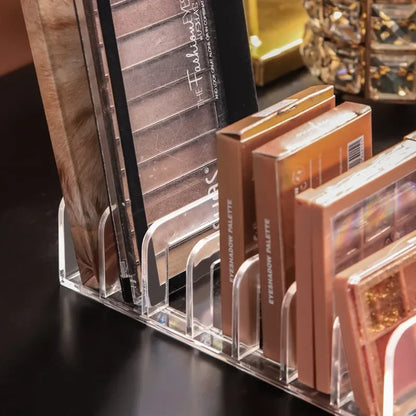 Organizador de paleta de sombra de ojos para mujer, bandeja de almacenamiento de polvo de ojos, estante de cosméticos, soporte de compartimiento de herramientas de maquillaje, organizador de maquillaje, nuevo