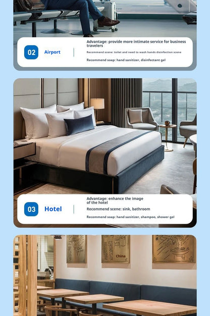 Dispensador automático de jabón de doble cabezal, dispensador de jabón líquido montado en la pared para champú/Gel de ducha/jabón para platos, baño inteligente