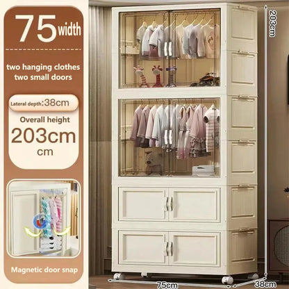 Gabinete de almacenamiento, caja de almacenamiento plegable para el hogar, sala de estar, gabinete de juguetes, estante de almacenamiento, gabinete de aperitivos, almacenamiento de cocina sin instalación