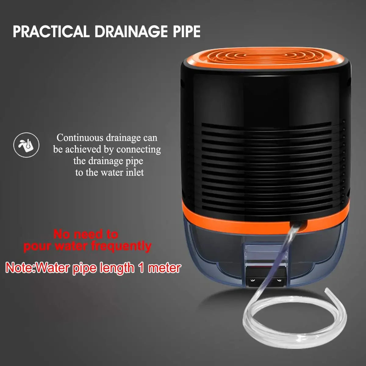 TINSOL nuevo deshumidificador de aire secador portátil de 800ml purificación de poco ruido unidad de limpieza antimol secador de aire portátil humedad