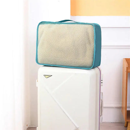 Bolsa de almacenamiento con asa de viaje, Maleta de equipaje, bolsa de malla de clasificación, organizador de ropa y zapatos, organizador de gran capacidad, 1 ud.