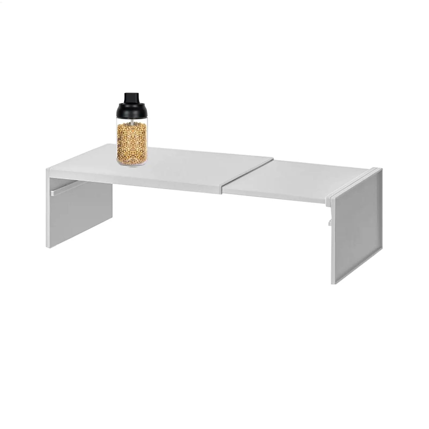Estante de gabinete extensible, ahorro de espacio, estante en capas apilable, antideslizante, ligero, resistente, accesorios de almacenamiento de cocina