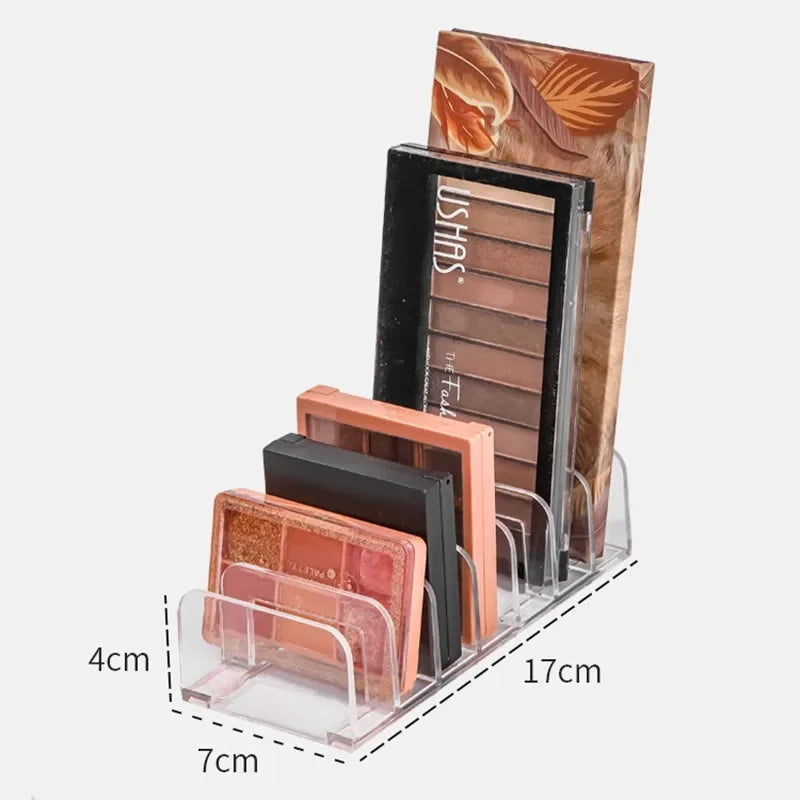 Organizador de paleta de sombra de ojos para mujer, bandeja de almacenamiento de polvo de ojos, estante de cosméticos, soporte de compartimiento de herramientas de maquillaje, organizador de maquillaje, nuevo