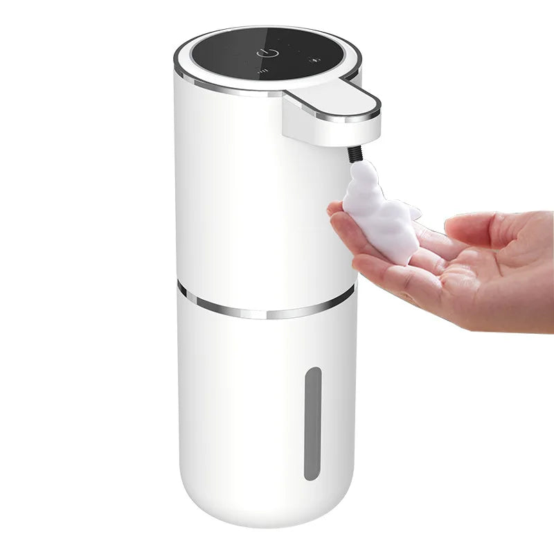 Dispensador de jabón inteligente automático recargable por USB, pantalla de luz de 380ML, sin contacto, para escritorio o montado en la pared, para cocina y baño