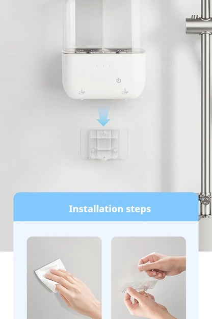 Dispensador automático de jabón de doble cabezal, dispensador de jabón líquido montado en la pared para champú/Gel de ducha/jabón para platos, baño inteligente