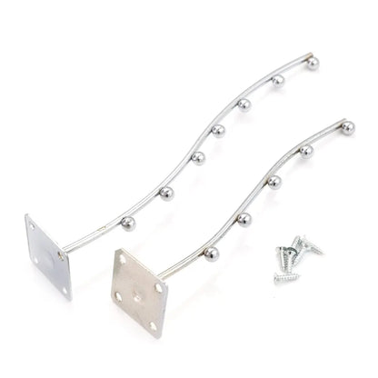 Colgador de cascada ondulado para montaje en pared, ganchos para exhibición de ropa con 7 cuentas, estante de almacenamiento para el hogar, decoración del hogar, 1 ud.