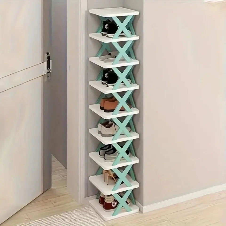 Estantes para zapatos, organizador de almacenamiento, estantes para zapatos desmontables, ahorra familia, estante para el hogar, estante para zapatos Simple multicapa, gabinete de Color