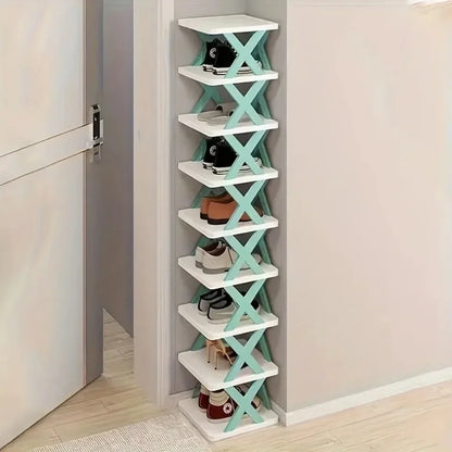 Estantes para zapatos, organizador de almacenamiento, estantes para zapatos desmontables, ahorra familia, estante para el hogar, estante para zapatos Simple multicapa, gabinete de Color