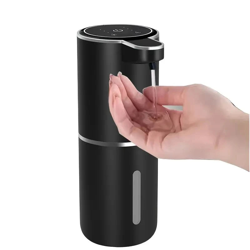 Dispensador de jabón inteligente automático recargable por USB, pantalla de luz de 380ML, sin contacto, para escritorio o montado en la pared, para cocina y baño