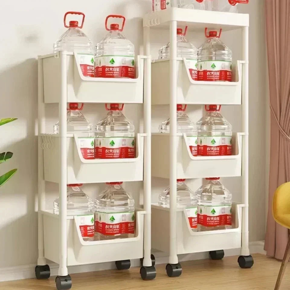 Nuevo carrito de almacenamiento de cocina, estantería con hendidura, gabinete de almacenamiento, baño, sala de estar, organizador para el hogar, estante, esquina de cocina estrecha