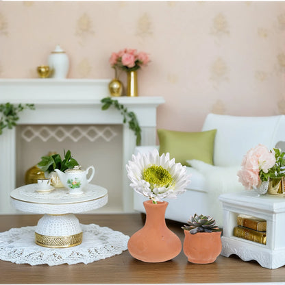 Macetas suculentas de cerámica en miniatura, macetas de bolsillo para jardín de terracota, bricolaje, 4 Uds.