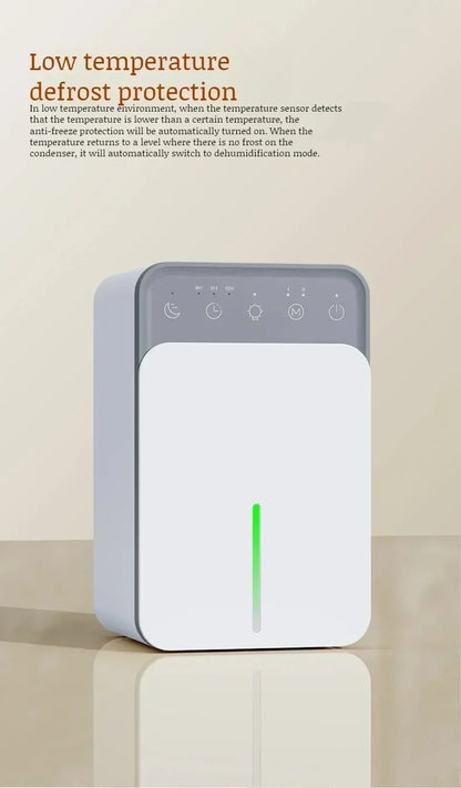 Deshumidificador de aire portátil, máquina absorbente de humedad silenciosa, secador de aire para el hogar, dormitorio, oficina, cocina, desodorante, enchufe europeo