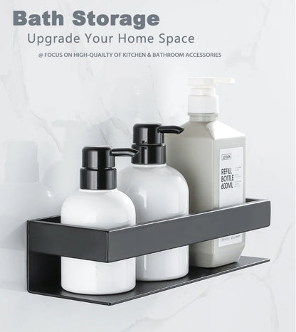 Estante de ducha de acero inoxidable, organizador, estante de almacenamiento para baño, soporte esquinero para champú, accesorios de Hardware de cocina montados en la pared