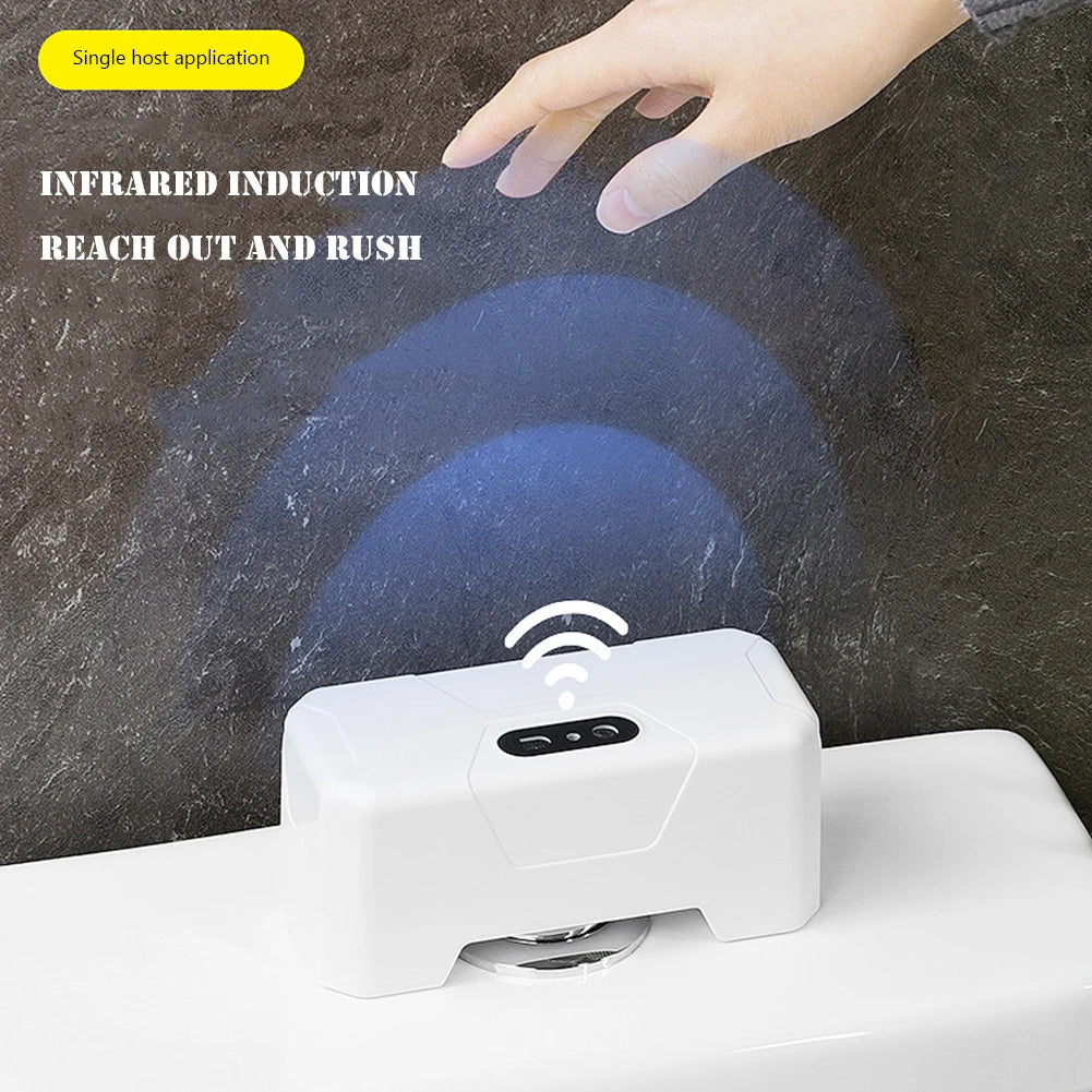 Sensor de descarga de inodoro sin contacto, pulsador inteligente de 1800mAh con Sensor IR para baño, Interruptor táctil