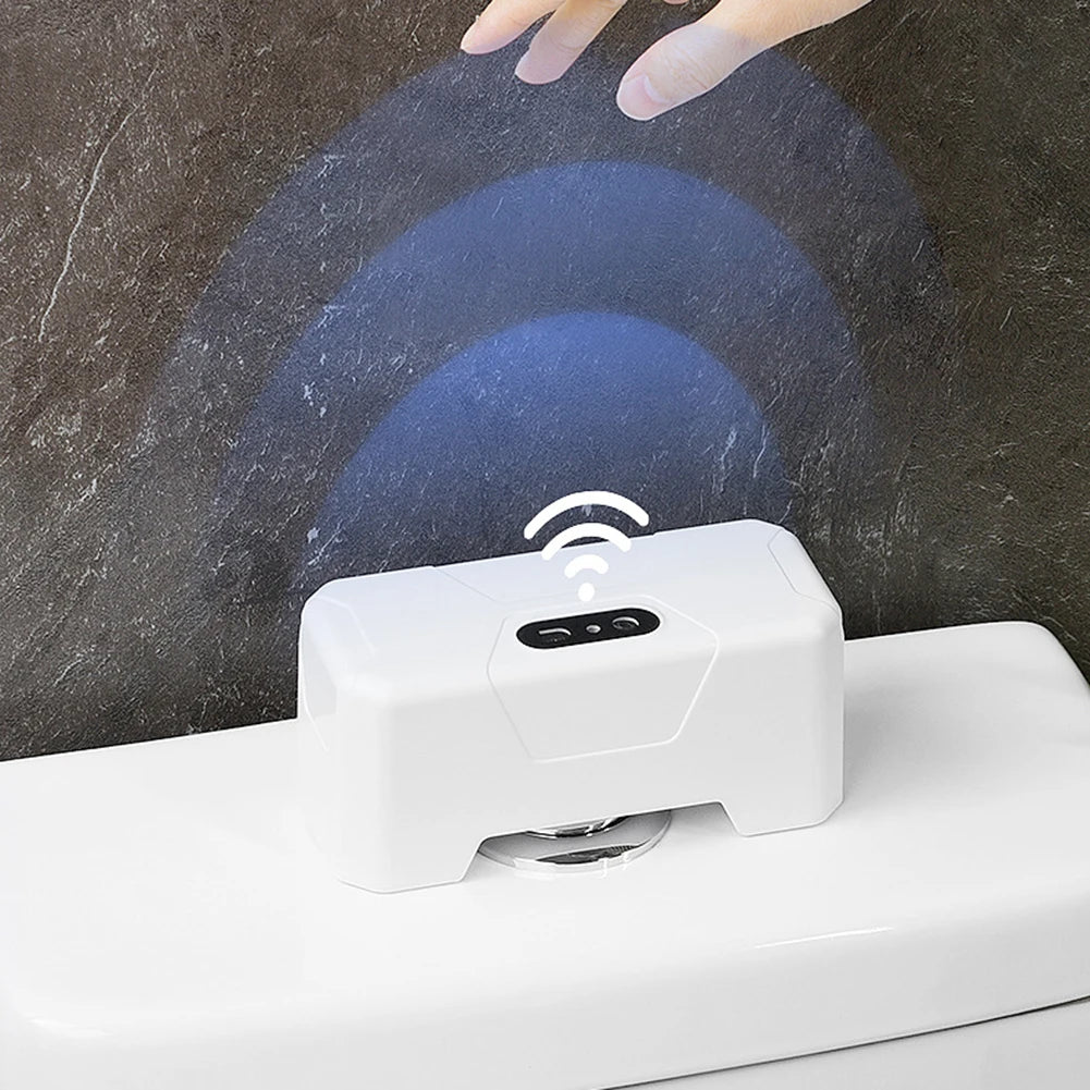 Sensor de descarga de inodoro sin contacto, pulsador inteligente de 1800mAh con Sensor IR para baño, Interruptor táctil