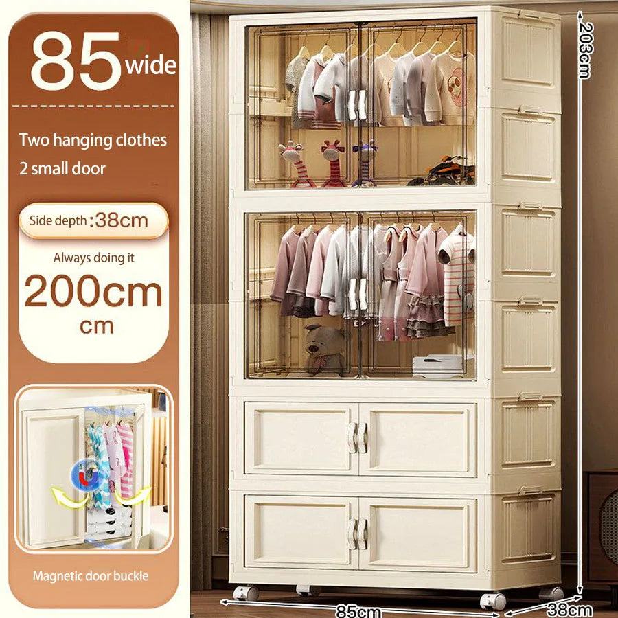 Gabinete de almacenamiento, caja de almacenamiento plegable para el hogar, sala de estar, gabinete de juguetes, estante de almacenamiento, gabinete de aperitivos, almacenamiento de cocina sin instalación