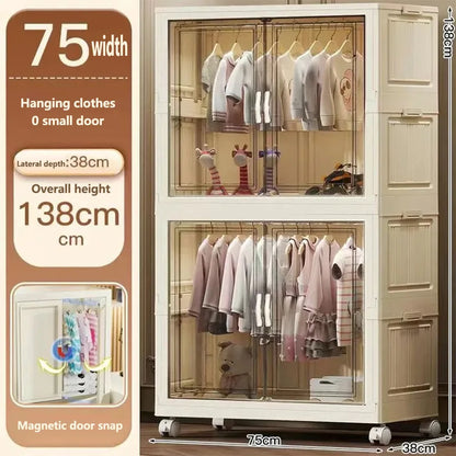 Gabinete de almacenamiento, caja de almacenamiento plegable para el hogar, sala de estar, gabinete de juguetes, estante de almacenamiento, gabinete de aperitivos, almacenamiento de cocina sin instalación