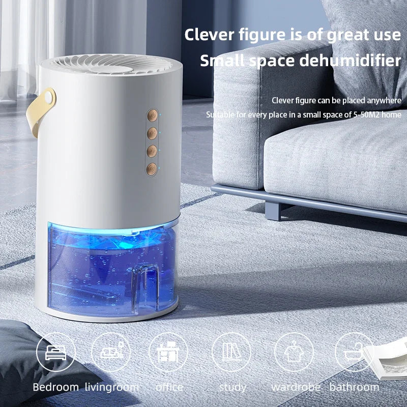 TINSOL Nuevo deshumidificador de iones negativos para el hogar y la oficina de 1300 ml, deshumidificador de aire portátil antimoho y humedad con ahorro de energía