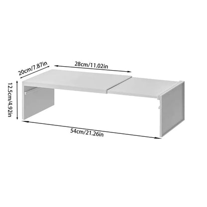 Estante de gabinete extensible, ahorro de espacio, estante en capas apilable, antideslizante, ligero, resistente, accesorios de almacenamiento de cocina