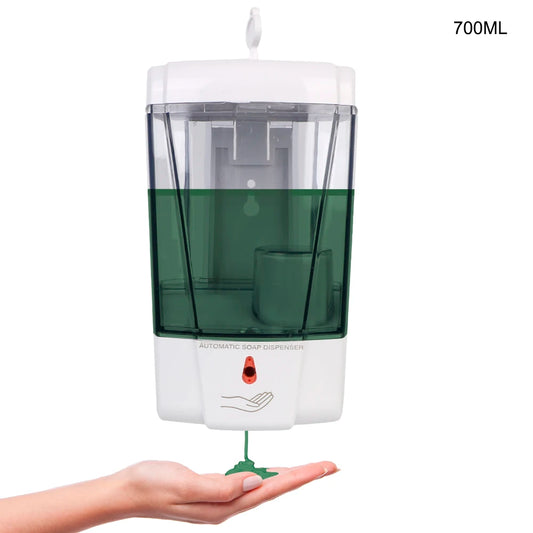Bomba de loción sin contacto de montaje en pared, líquido sin contacto para cocina, baño, dispensador automático de jabón con Sensor IR, 700ml