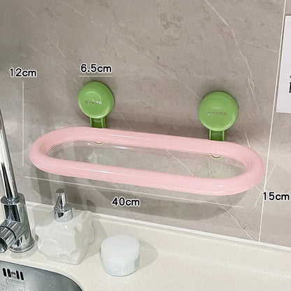 Estante de almacenamiento con ventosa de dopamina, estante de almacenamiento colgante de pared drenable sin perforaciones, organizador de artículos de tocador duradero de alta calidad para el hogar