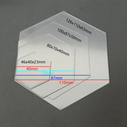 Hexágono acrílico 3D espejo pegatina de pared decoración del hogar DIY autoadhesivo espejo calcomanía decoración pegatinas arte decoración de pared grande 6/12 piezas