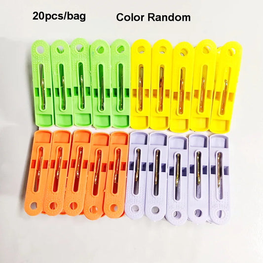 20 piezas/clip de plástico para ropa a prueba de viento para exteriores, clip para calcetines y ropa interior, clip para secado de ropa