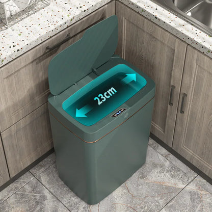 Cubo de basura inteligente de 15L, contenedor automático con Sensor sin contacto, impermeable, inodoro, para baño, cocina, dormitorio, cesta de basura moderna