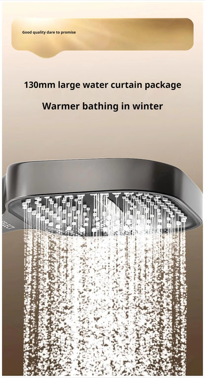 Cabezal de ducha de alta presión con Panel grande de 13CM con filtro, 3 modos, boquilla de lluvia con pulverizador de gran flujo, cabezal de ducha cuadrado para baño