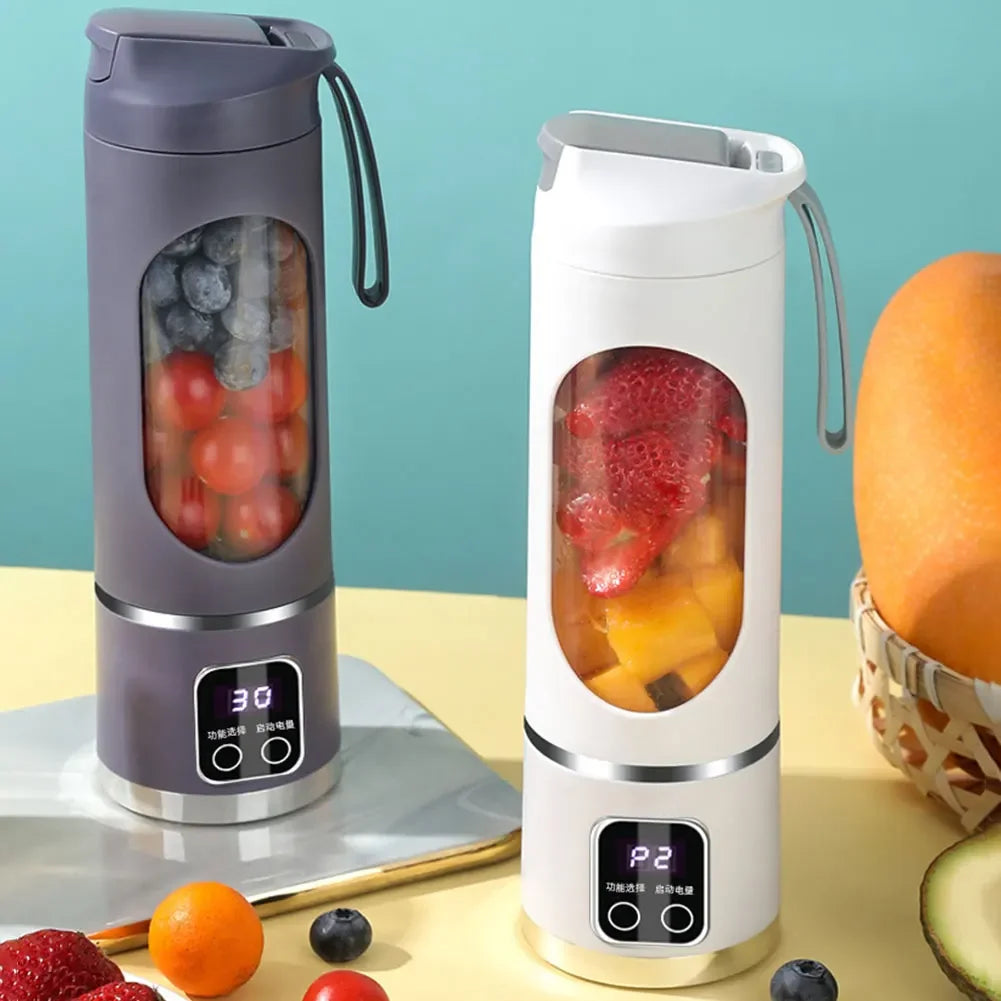 Exprimidor eléctrico portátil para el hogar, minibotella exprimidora con carga inalámbrica USB, taza de 450ml, batidora de Mano Eléctrica