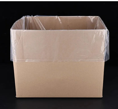 Bolsa de plástico de fondo cuadrado PE, bolsa transparente de cuatro lados, bolsa antipolvo y a prueba de humedad, paquete de plástico grande para polvo, 10 Uds.