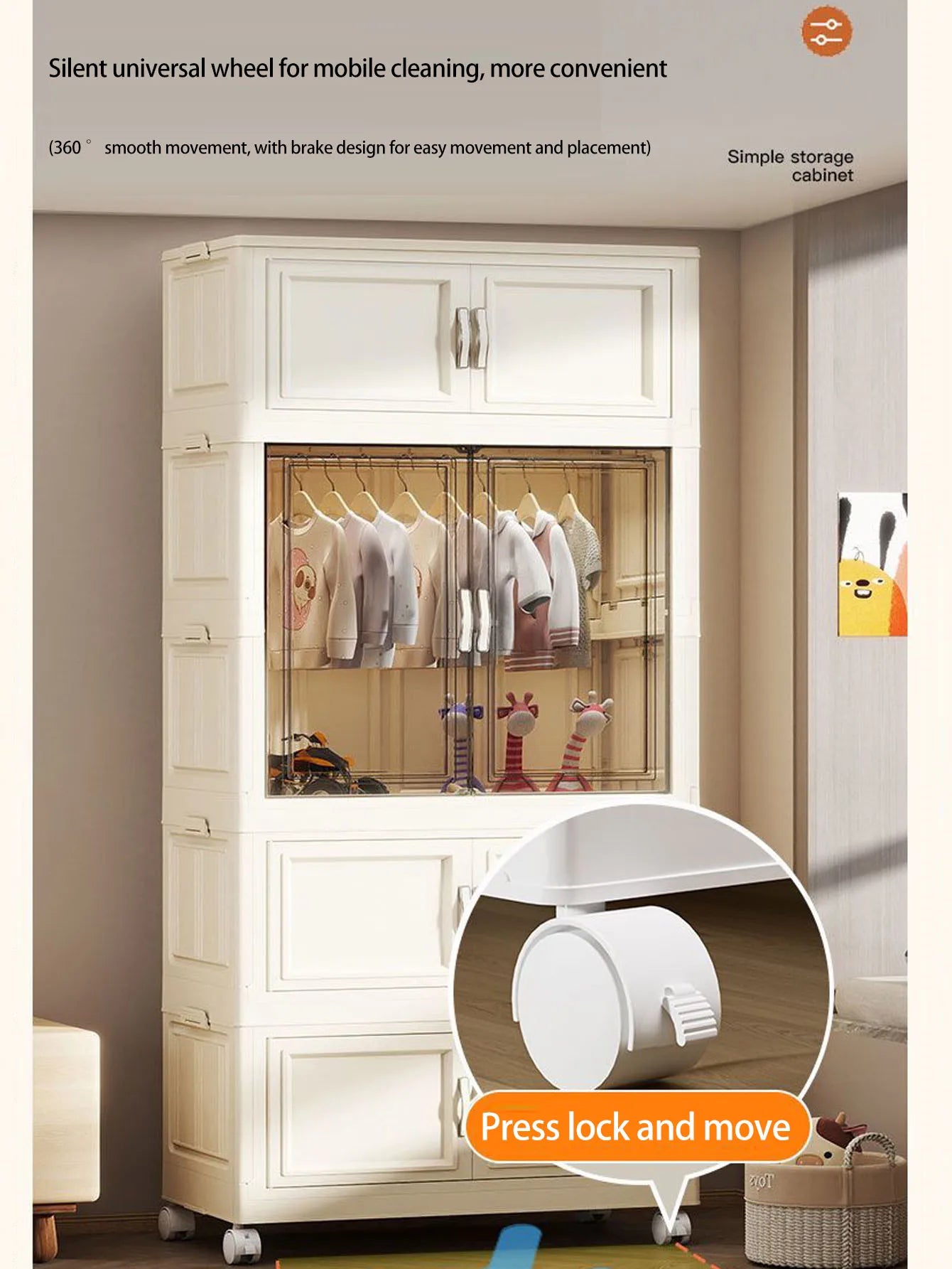 Gabinete de almacenamiento, caja de almacenamiento plegable para el hogar, sala de estar, gabinete de juguetes, estante de almacenamiento, gabinete de aperitivos, almacenamiento de cocina sin instalación